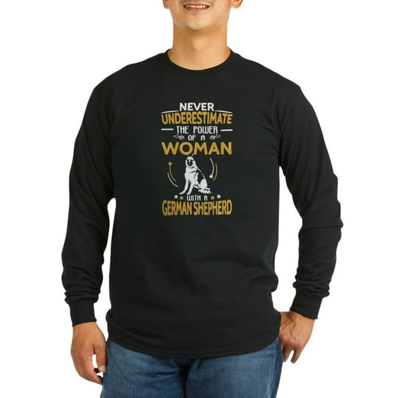 CafePress - Never Underestimate Woman With Long Sleeve T Shirt - Long Sleeve Dark T-Shirt