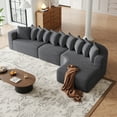 thumbnail image 2 of Eyisean 131" L Shaped Chenille Sectional Boneless Couch with Chaise, Oversized Cloud Sectional Couch with 10 Pillows, No Assembly Required, Deep Seat Corner Curved Sofa Couches for Living Room, 2 of 17