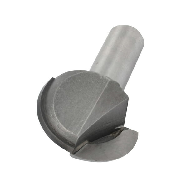 Fresa de punta redonda de 1/2" x 1 1/4" con 2 filos, herramienta de corte tono plateado