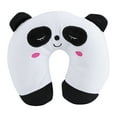 thumbnail image 1 of Nikou Oreiller en Forme d'animal en Forme de U, Coussin de Cou de Voyage Doux en Coton PP pour Repose-tête de Voiture(Panda), 1 of 2