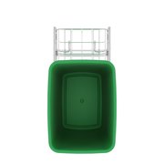 Rev-A-Shelf Single 35 Quart Sliding Pullout Waste Bin Container, Green