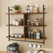 Bestier 41" Floating Shelf with 4 Cube Display Shelf Wall-Mounted Bookcase