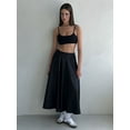 thumbnail image 5 of Skirts for Women High Waist Skirt Elegant Midi Skirt Satin Black S, 5 of 6