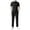 Black, variant on SOOMLON Business Casual Outfits for Men Big and Tall Short Sleeve Collared Shirts Dressy Pants with Pockets 2 Piece Sets