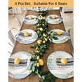 thumbnail image 4 of 15 Inch Round Placemats Set of 6, Easter Non Slip Heat Insulation PP Table Mats, Spring Rabbit Eucalyptus Leaves Eggs Wooden Washable Place Mats for Kitchen Dining Party Table Decor, 4 of 7