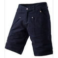 thumbnail image 3 of Turilly Plus Size Shorts for Men Men Casual Solid Zipper Button Pockets Cropped Cargo Shorts, 3 of 4