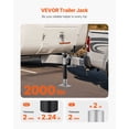 thumbnail image 2 of VEVOR Trailer Jack Bolt-on Trailer Tongue Jack 2000 lbs Dynamic Load 10" Travel, 2 of 9