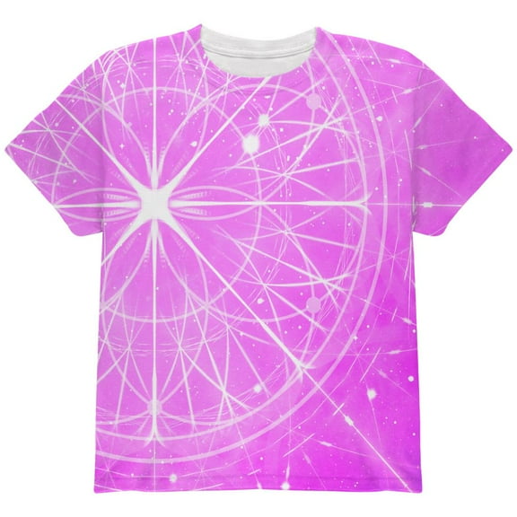 Seed of Life Celestial Mandala All Over Youth T Shirt Multi YLG