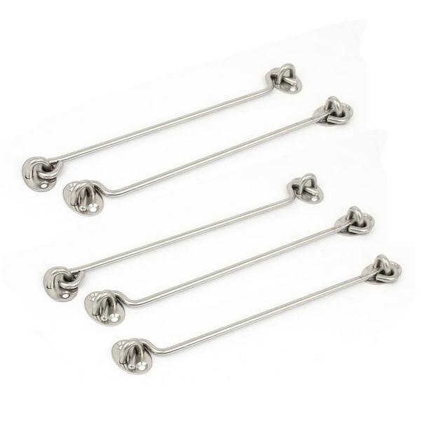 Gancho de sujeción para puerta de cabina, ventana, persiana, 250 mm, 5 piezas