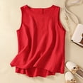 thumbnail image 5 of Lixiuxyad Womens Vest Casual Sleeveless Loose And Thin Crew Neck Casual Vest Top Dressy Casual,Red XL, 5 of 6