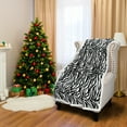 thumbnail image 6 of Catalonia Sherpa Fleece Throw Blanket, Soft Plush Couch Blanket, TV Bed Blanket, Comfy Warm Heavy Throws, Comfort Caring Gift, Zebra, 50" x 60", 6 of 6