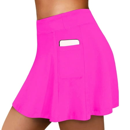 ANINEO Women Swimwear High Waist Swim Skirt Long Skirted Swimsuit Bottom Athletic Bathing Suit Skirt With Panty Relaxed Fit Hawaii Summer Tropical Brazilian Beachwear