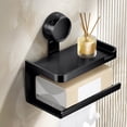 thumbnail image 1 of Wiicoznt Plastics Suction cup paper holder Double Layer Suction Cup Paper Rack Toilet Paper Box Paper Towel Rack Storage Rack Paper Drawer Storage Rack, 1 of 6