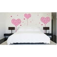thumbnail image 3 of 20PCS Rose Red Delicate Heart Shape Wall Decal Wall Sticker DIY PVC Removable Transparent Wall Decor Film Self-Adhesive Mural Art Wall Decor for Living Room, Bedroom, Kids Room, Nursery,, 3 of 5