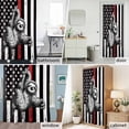thumbnail image 5 of Shower Curtain Bathroom Set Patriotic Stars and Stripes Koala Waterproof Fabric Shower Curtains with Grommets&Hooks, USA Flag Red Line Animal Privacy Bath Curtain for Bathtub 36x72in, 5 of 9
