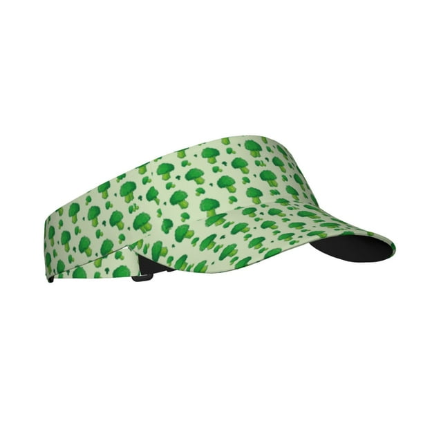 Fotbe Broccoli 1 Visera Deportiva con Diseño, Gorra Abierta Ajustable de Algodón para Mujer y Hombre