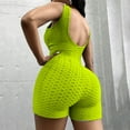 thumbnail image 6 of Lindreshi Jumpsuits for Women Shorts Women Bubble Texuted Backless Butt Lifting Yoga Romper, 6 of 7