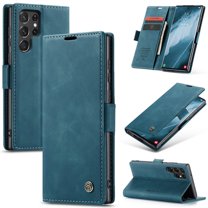 Galaxy S22 Ultra 5G Wallet Case, TECH CIRCLE PU Leather Flip Folio Case with Card Holders RFID Blocking Kickstand Shockproof TPU Inner Shell Phone Cover for Samsung Galaxy S22 Ultra 6.8" 2022,Blue