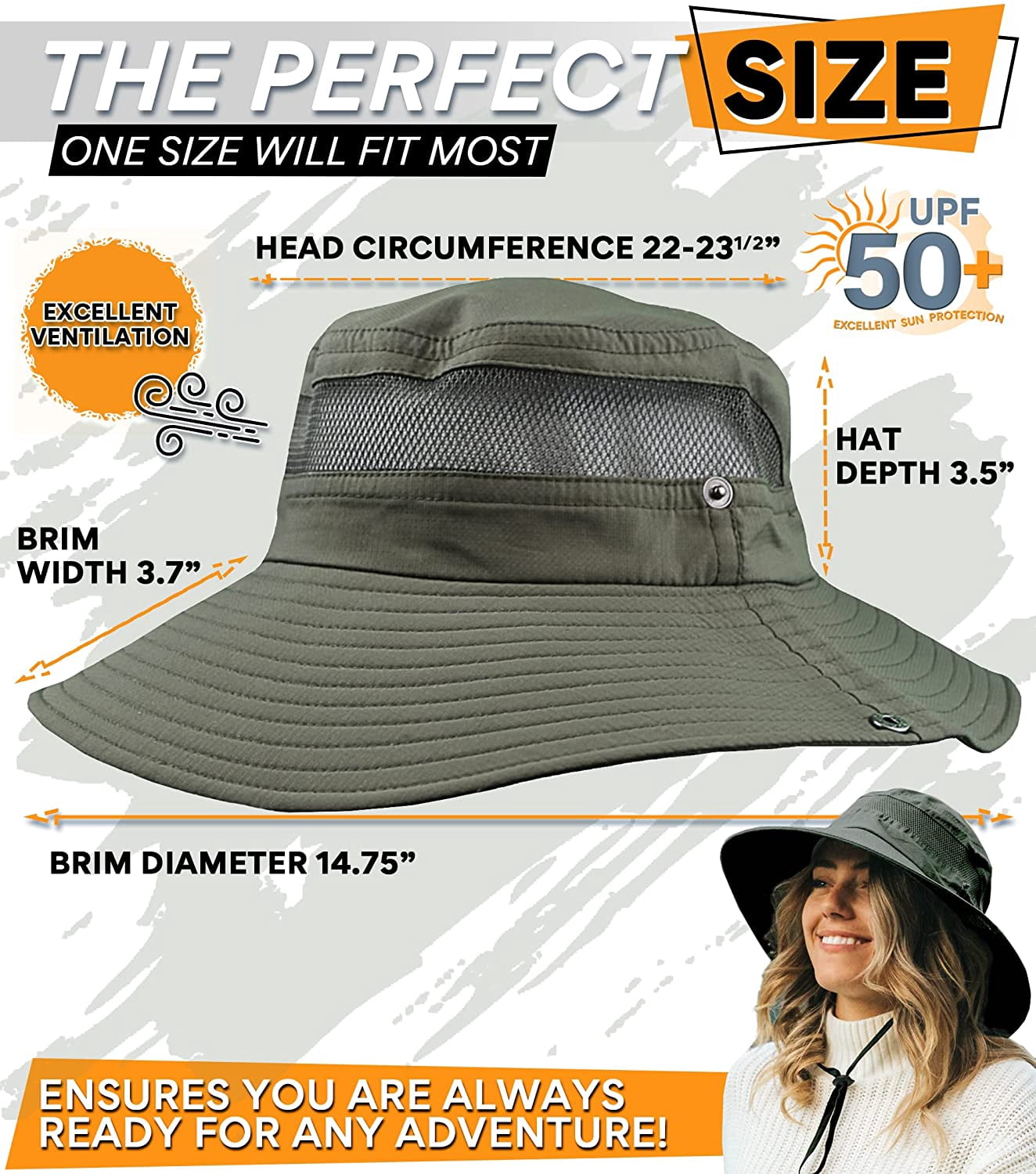 UPF 50+ Wide Brim Sun Hat to Protect Against UV Sun Rays for  display picture 1