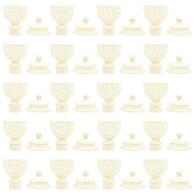 Curtain Rod Caps Decoration Ivory 11.5x6.4cm Wear Resistance 20Pack