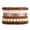 Lt Brown, variant on Bohemian Beads Cube Multi Strand Stretch Stackable Bangle Bracelet Set(bl003172-11)