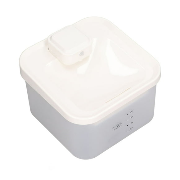 Fuente De Agua Sensorial Para Mascotas, Dispensador De Agua Para Mascotas, Capacidad De 2L, Inalámbrico Inteligente, Blanco Para Perro