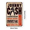 thumbnail image 4 of Placa Metal Vintage Johnny Cash Pintura Hierro Rectangular Artística para Bar 20x30cm, 4 of 9