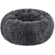 thumbnail image 1 of Cama redonda de felpa suave de color gris oscuro para mascotas para gatos o perros pequeños, cama para perros medianos pequeños para dormir cómodamente en la siesta., 1 of 5