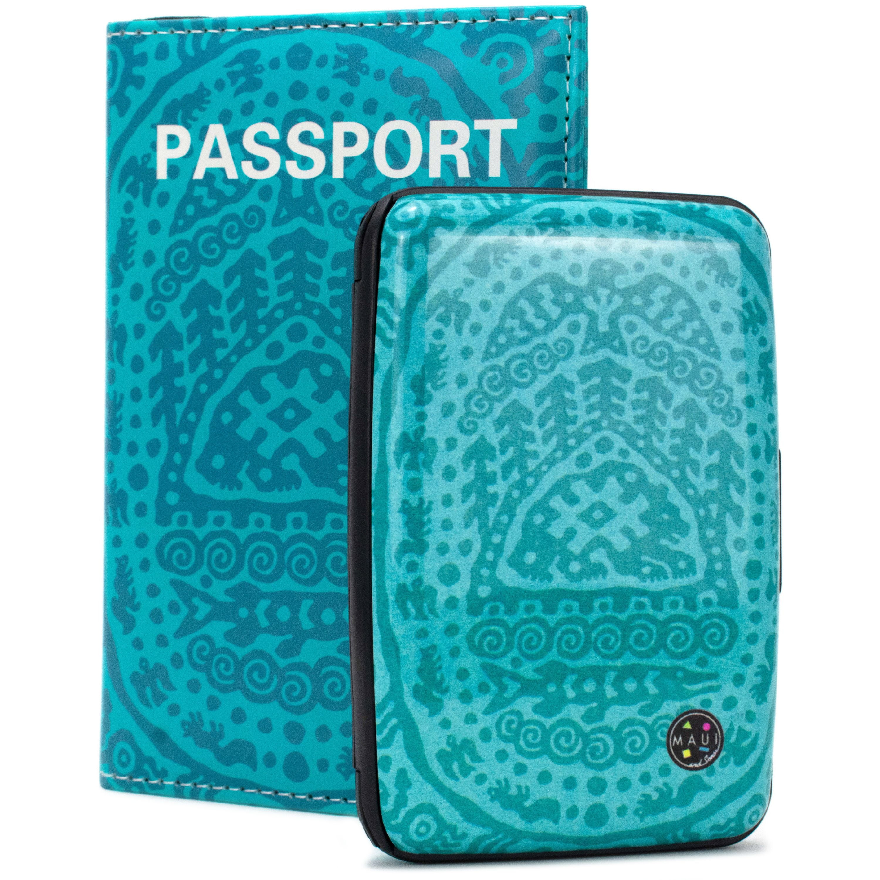 RFID Protected Wallet and Passport Cover Set Prevent Electronic Theft