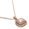 thumbnail image 4 of Yoursfs Crystal Square Necklace for Women Vintage Pendant Necklaces Rose Gold Plated Jewelry Gifts, 4 of 4