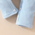 thumbnail image 4 of XIMIN Baby Girl Easter Outfit, Long Sleeve Knit Ribbed Jumpsuit with Bunny Design, Newborn Romper Bodysuit and Headband Set, 4 of 9
