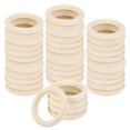 thumbnail image 1 of Uxcell 100-Pack Unfinished Wood Rings, 50 mm Natural Wooden Rings for Macrame Jewelry Making/DIY Crafts, 1 of 2