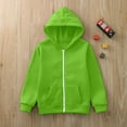 thumbnail image 5 of WOYY Toddler Boys Zip Up Hoodies Solid Color Casual Hooded Sweatshirt Jacket, Sizes 4-5T, 5 of 6