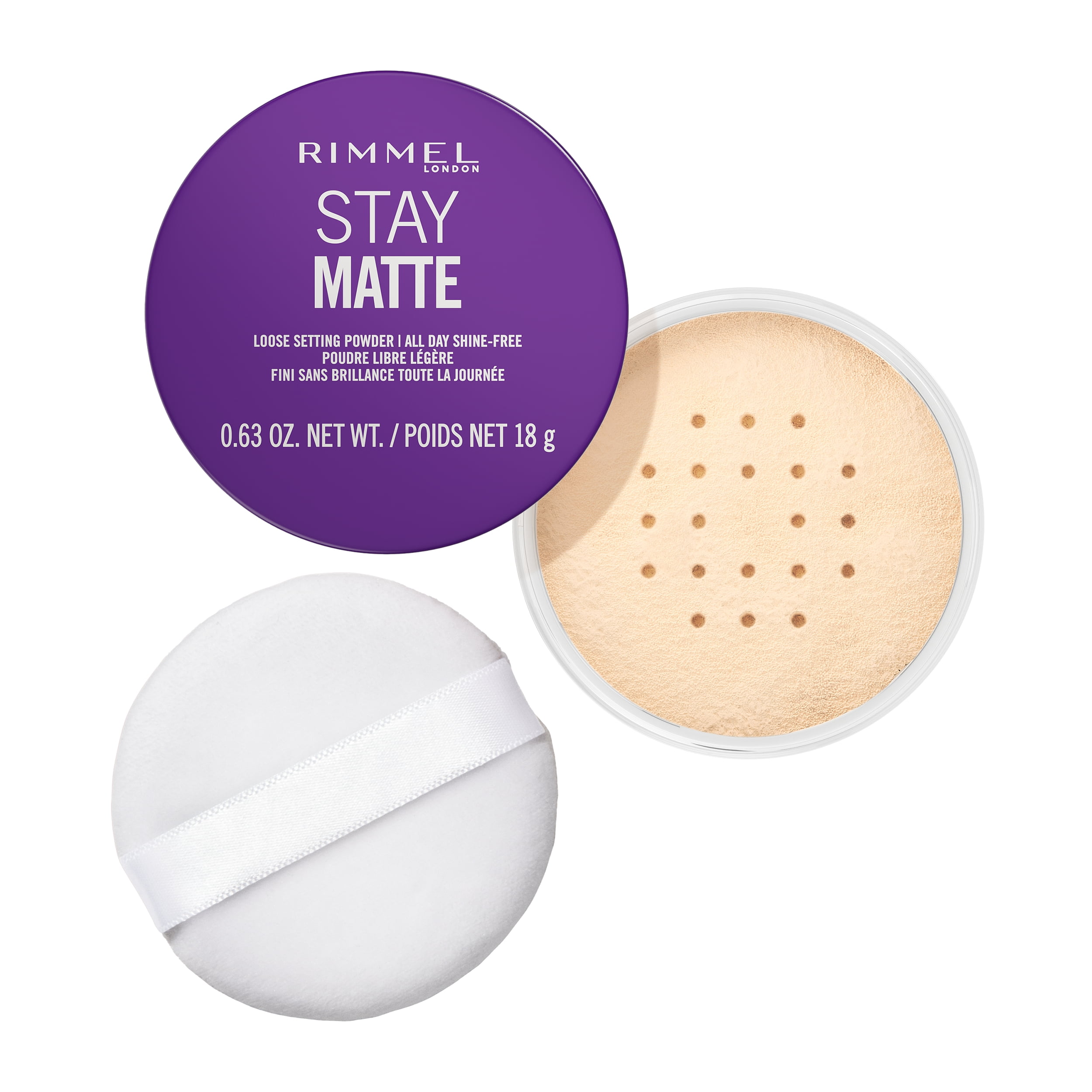 (2 pack) RIMMEL Stay Matte Loose Powder, Translucent 001, 0.63 oz