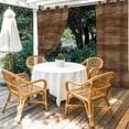 thumbnail image 4 of Outdoor Curtains for Patio Waterproof, Brown Wood Grain Outdoor Privacy Panels Grommet, Retro Farmhouse Wooden Plank Blackout Outside Curtains for Porch/Cabana/Pergola/Gazebo 54"x84", 1 Panel, 4 of 8