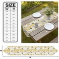 thumbnail image 3 of White Daisy Farmhouse Table Runner Linen Burlap Table Runner 72 Inches Long Garden Floral Bees Yellow Wooden Dresser Scarves for Kitchen Island Coffee Dining Room Party Wedding Holiday Decor 14"x72", 3 of 8