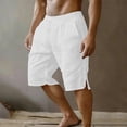 thumbnail image 3 of Havenre Mens Workout Sweat Shorts Lightweight Cotton Casual Drawstring Elastic Waist Fitness Mens Athletic Gym Shorts with Pockets White XXL, 3 of 9