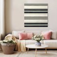 thumbnail image 5 of Black Grey Striped Wall Art Painting on Canvas, Farmhouse Vintage Stripe Canvas Art Home Prints Wall Art Framed Modern Artwork for Living Room Bedroom Wall Decor 8x8in, 5 of 9