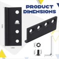 thumbnail image 3 of Juego de 2 Conectores de Riel para Puerta Corrediza de , Herrajes para Puerta Corrediza de , Adaptador de Riel en Forma de L con Tornillos y Tuercas, 3 of 5