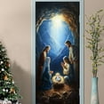 thumbnail image 6 of 2 Pack Religious Nativity Door Cover, Jesus Manger Scene Tapestry, 35.4x78.7 inch, Holy Family Hanging Banner, Christian Holiday Front Door Decor, Winter Party Church Backdrop, Multicolor, Polyester, 6 of 7
