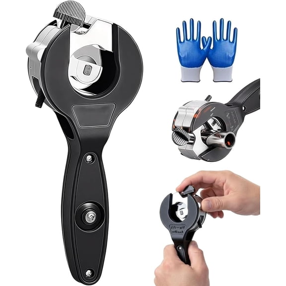 Ratchet-Type Pipe Cutter, One-Hand Fast Pipe Cutting Tool, Adjustable Ratcheting Tubing Cutter, 1/4" To 7/8", For Copper, Pvc, Aluminum, Quick Cut Hand Tool (1pcs, 5/16" to 1-1/8")