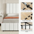 thumbnail image 4 of Full/Queen/King Size Bed Frame with 4 Storage Drawers and Adjustable Headboard, Upholstered Platform Bed Frame with Wooden Slats Support, No Box Spring Needed, 4 of 9