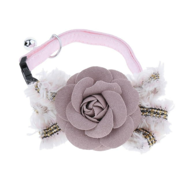 Pajarita acogedora de la flor del cuello del animal doméstico atractivo para la longitud del Zulema Collar del gato del perro del animal doméstico