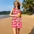 thumbnail image 3 of Lsque valentine day with heart Pattern Summer Dresses for Women – Sleeveless T-Shirt Swing Sundress, Perfect for the Beach and Casual Days, 3 of 7