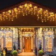 thumbnail image 4 of Decoración navideña 2023 Cortina de luces LED colgantes de 0,4 a 0,6 m, guirnalda de luces de carámbanos para exteriores, decoración de casa para Año Nuevo 2024, 4 of 5