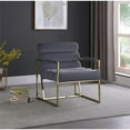 thumbnail image 2 of Meridian Furniture Zayne Gray Velvet Accent Chair with Gold Iron Frame, 2 of 5