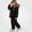 Black, variant on Toddler Girls Winter Snowsuit Set Waterproof Puffer Jacket and Bib Pants 2-Piece Outfit Size 5T