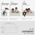 thumbnail image 4 of Zenna Home Simply Fit 1-Piece Steps Stretch Loveseat Slipcover, Ecru, 4 of 7