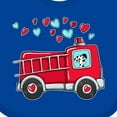 thumbnail image 4 of Inktastic Valentine Fire Truck with Cute Dalmatian and Hearts Boys or Girls Baby Bib, 4 of 4