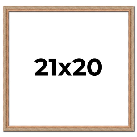 21x20 Frame Brown 60's Wooden Cabinet Solid Wood Picture Frame | 1 Inch Moulding Width | Complete